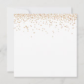 Gold Glitter Wedding Evening Party Uitnodigen Notitiekaartje (Achterkant)