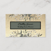 Gold Glitter Wedding Event Planner Visitekaartje (Voorkant)