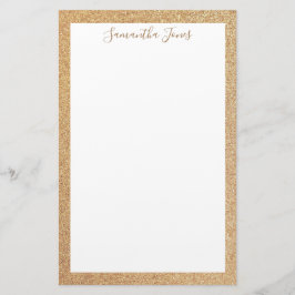 Gold Glitter Wedding Party | Gepersonaliseerd Briefpapier