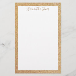 Gold Glitter Wedding Party | Gepersonaliseerd Briefpapier
