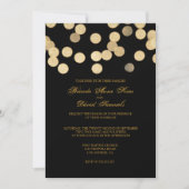 Gold Glitter Wedding Uitnodiging (Voorkant)