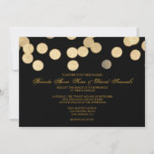 Gold Glitter Wedding Uitnodiging (Voorkant)