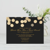 Gold Glitter Wedding Uitnodiging (Staand voorkant)