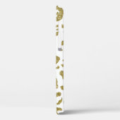 Gold Glitter White Cheetah Leopard Animal Print Case-Mate iPhone Case (Achterkant / Links)