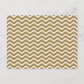 Gold Glitter White Chevron Stripes Merry Kerstmis Briefkaart (Achterkant)