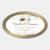 Gold Glitter White Product Labels Ladybug Voeg Log (Voorkant)
