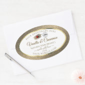 Gold Glitter White Product Labels Ladybug Voeg Log (Envelop)