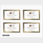 Gold Glitter White Product Labels Ladybug Voeg Log (Vel)