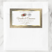 Gold Glitter White Product Labels Ladybug Voeg Log (Tas)