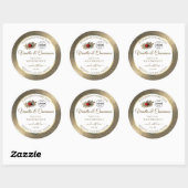 Gold Glitter White Product Labels Ladybug Voeg Log (Vel)