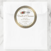 Gold Glitter White Product Labels Ladybug Voeg Log (Tas)