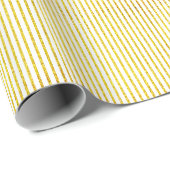 Gold Glitter White Stripe Pattern - Kerstmis - Aan Cadeaupapier (Rol Hoek)