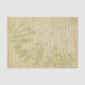 Gold Glitter Wildflower Script Decoupage Tissuepapier (Voorkant)