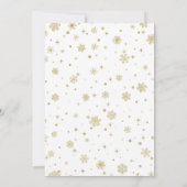 Gold Glitter Winter Wonderland Wedding Kaart (Achterkant)