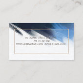 Gold Glitter Women Silhouette, Yoga Brush Stroke Visitekaartje (Achterkant)