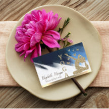 Gold Glitter Women Silhouette, Yoga Brush Stroke