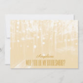 Gold Glitter, word je mijn bruidsmeisje? Kaart (Voorkant)