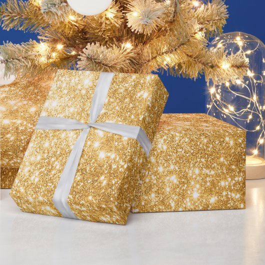 Gold Glitter Wrapping Paper Cadeaupapier (Feestdagen)
