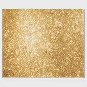 Gold Glitter Wrapping Paper Cadeaupapier (Vlak)