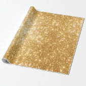 Gold Glitter Wrapping Paper Cadeaupapier (Uitgerold)