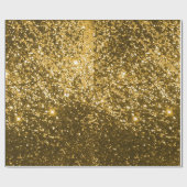 Gold Glitter Wrapping Paper Cadeaupapier (Vlak)