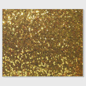 Gold Glitter Wrapping Paper Cadeaupapier (Vlak)