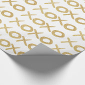 Gold Glitter XOXO Cadeaupapier (Hoek)