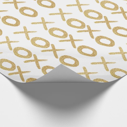 Gold Glitter XOXO Cadeaupapier (Hoek)