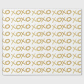 Gold Glitter XOXO Cadeaupapier (Vlak)