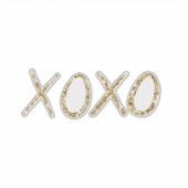 Gold Glitter XOXO Sticker (Voorkant)