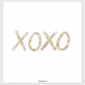 Gold Glitter XOXO Sticker (Vel)