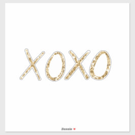 Gold Glitter XOXO Sticker