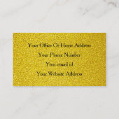 Gold Glitter Yellow Black Haar & make up modern Visitekaartje (Achterkant)
