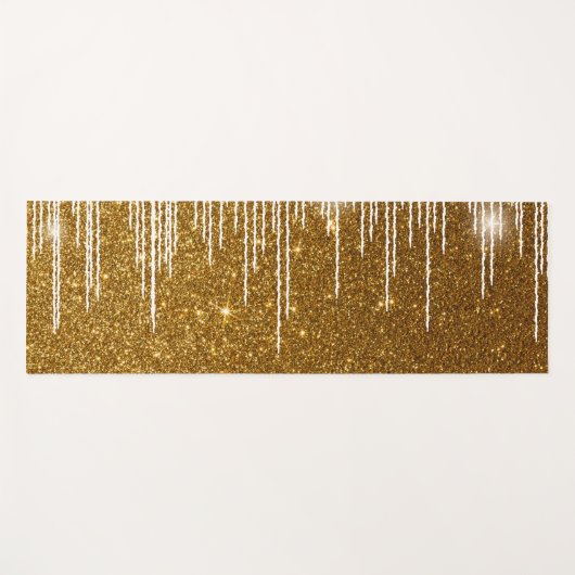 Gold Glitter Yogamat (Voorkant (horizontaal))