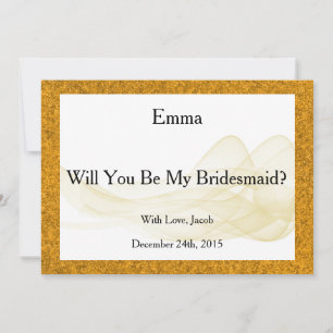 Gold Glitter zal je mijn Bridesmaid Abstract zijn Kaart
