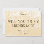 Gold Glitter zal je mijn Bridesmaid zijn Kaart (Voorkant)