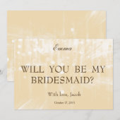 Gold Glitter zal je mijn Bridesmaid zijn Kaart (Voorkant / Achterkant)