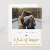 Gold glitter zal je zijn Mijn meester van een eers Save The Date (Voorkant / Achterkant)