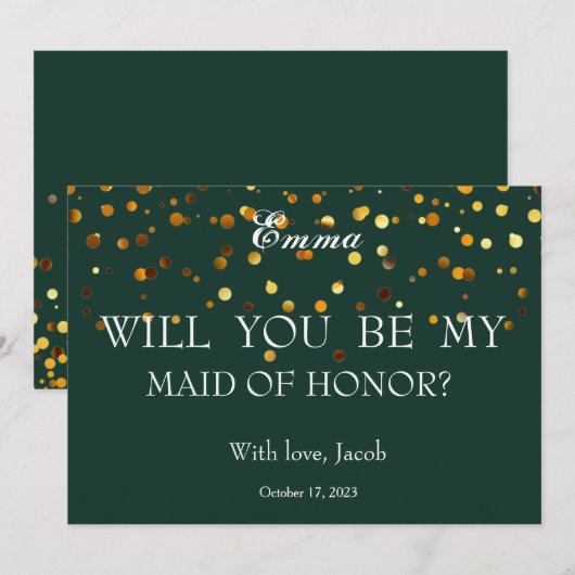 Gold Glitter zal mijn moeder zijn... Kaart (Voorkant / Achterkant)