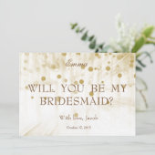 Gold Glitter zal mijn uitnodiging zijn (Staand voorkant)