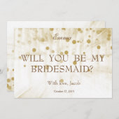 Gold Glitter zal mijn uitnodiging zijn (Voorkant / Achterkant)