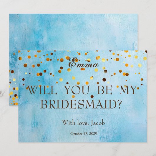 Gold Glitter zal mijn uitnodiging zijn (Voorkant / Achterkant)