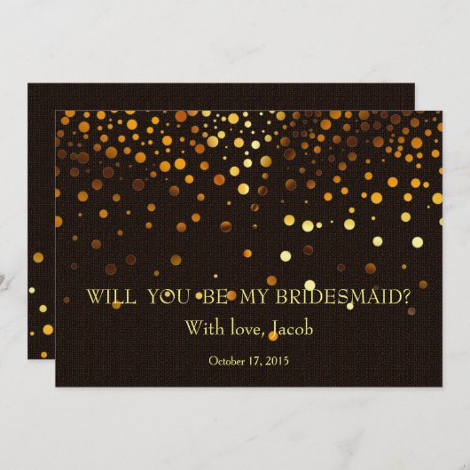 Gold Glitter zal mijn uitnodiging zijn (Voorkant / Achterkant)