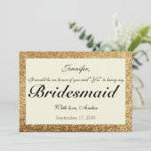 Gold Glitter zal mijn uitnodiging zijn (Staand voorkant)