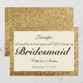 Gold Glitter zal mijn uitnodiging zijn (Voorkant / Achterkant)