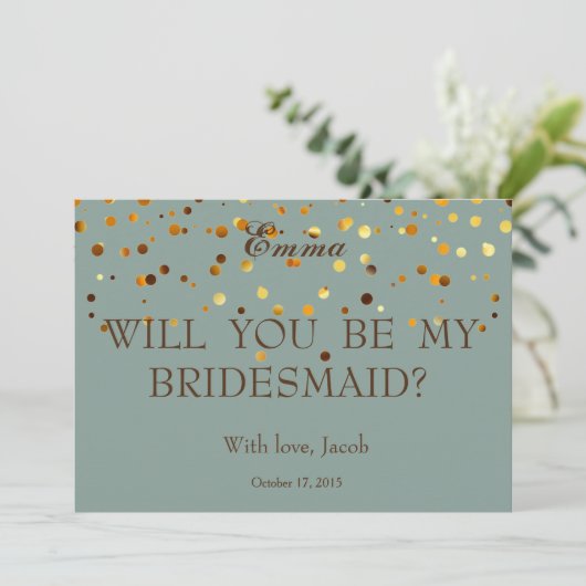 Gold Glitter zal mijn uitnodiging zijn (Staand voorkant)