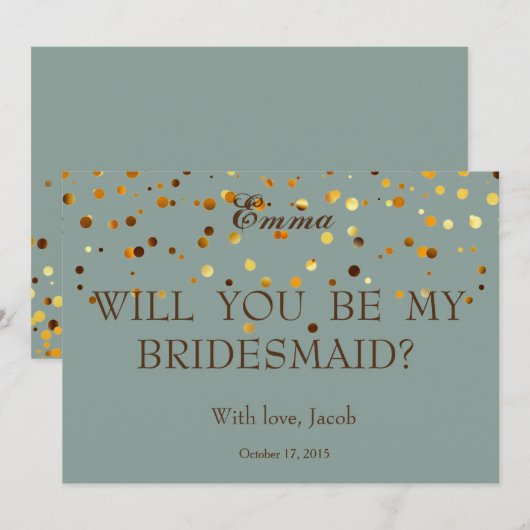 Gold Glitter zal mijn uitnodiging zijn (Voorkant / Achterkant)