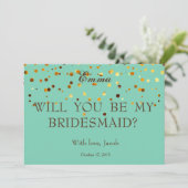 Gold Glitter zal mijn uitnodiging zijn (Staand voorkant)