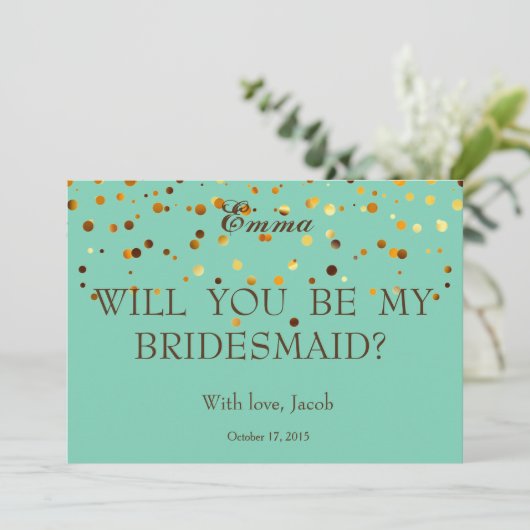 Gold Glitter zal mijn uitnodiging zijn (Staand voorkant)