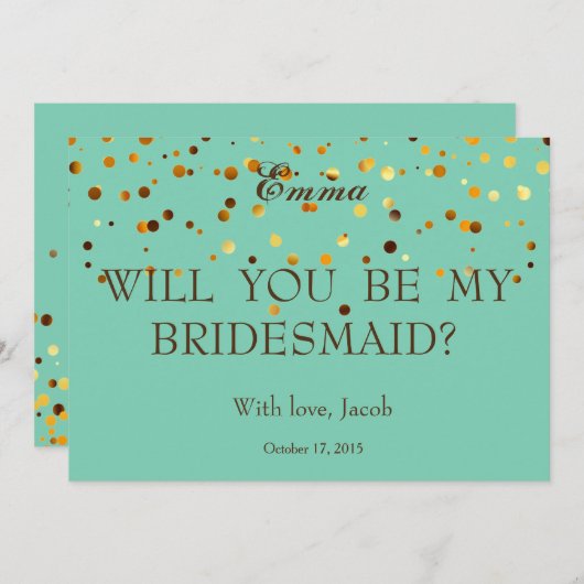 Gold Glitter zal mijn uitnodiging zijn (Voorkant / Achterkant)